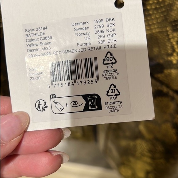 NWT BAUM UND PFERDGARTEN Yellow Snake Print Jacket - Picture 8 of 12